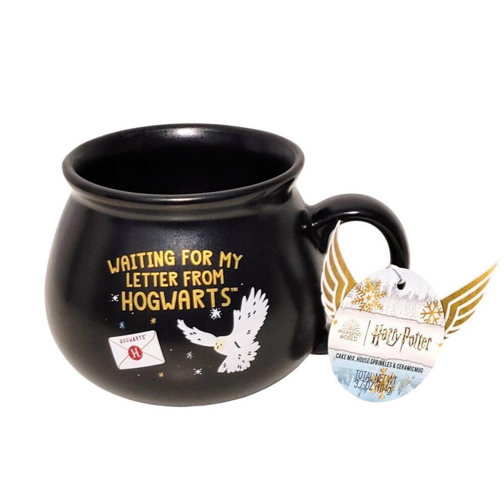 Harry Potter Cauldron Mug Owl Hedwig "Waiting For My Letter From Hogwarts" NWT